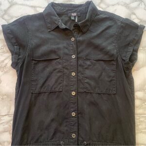 Paige Mila Shirt Dress in Black